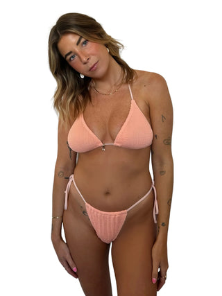 Lokal Jess Swim Top - Nectar, string bikini, tarnish-free charms.