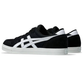 ASICS AARON PRO Skate Shoes in Black/White with triple-stitched durability and stability-focused sockliner for skateboarding.