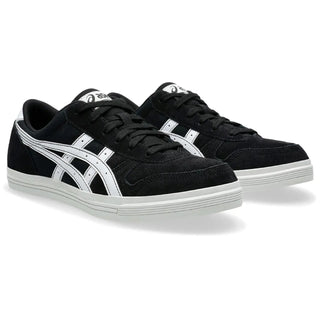 ASICS AARON PRO Skate Shoes in Black/White with triple-stitched durability and stability-focused sockliner for skateboarding.