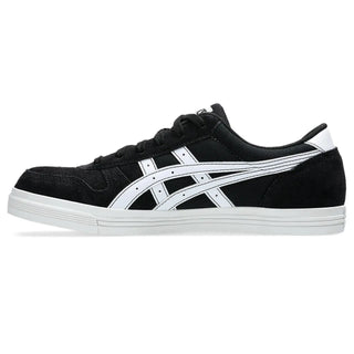 ASICS AARON PRO Skate Shoes in Black/White with triple-stitched durability and stability-focused sockliner for skateboarding.