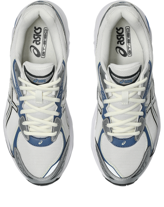 ASICS GT-2160 in Cream/Denim Blue with segmented midsole and GEL® technology inserts.