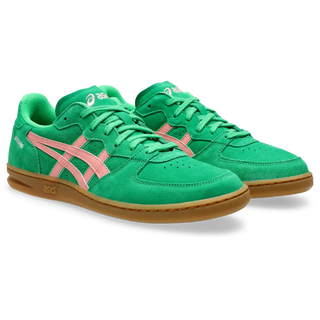 ASICS Skyhand OG Shoes in Cilantro/Grapefruit, 1990s handball design.