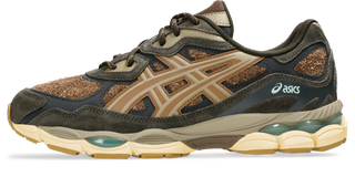 ASICS GEL-NYC sneaker in Brown Storm/Tan Presidio, inspired by GEL-NIMBUS® 3 and GEL-CUMULUS® 16.