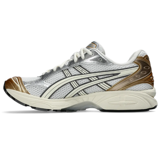 ASICS GEL-KAYANO 14 Shoes in White/Cream with advanced GEL® technology.