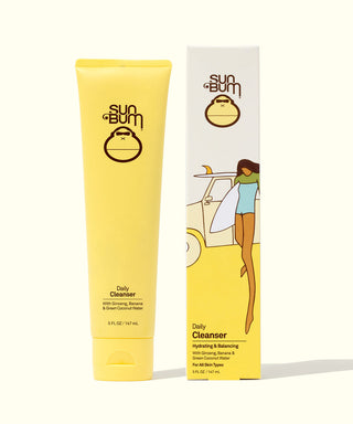 Sun Bum Daily Cleanser in yellow container.