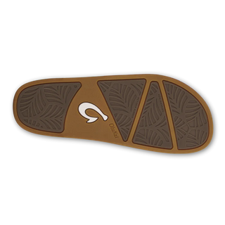 Olukai Kipe'a 'Olu Women's Leather Slide Sandals in Puka/Tan.