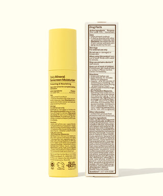 Sun Bum Daily Mineral Sunscreen Moisturizer SPF 30 in yellow container.