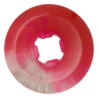 OJ Wheels 54mm DNA Curbsuckers Bloodsuckers in red and clear swirl, 95a urethane.