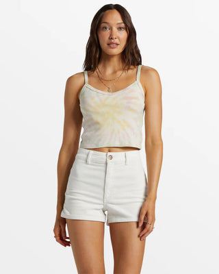 Billabong Free Fall Corduroy Shorts in Salt Crystal- High-waisted fit, zip fly closure, back patch pockets.