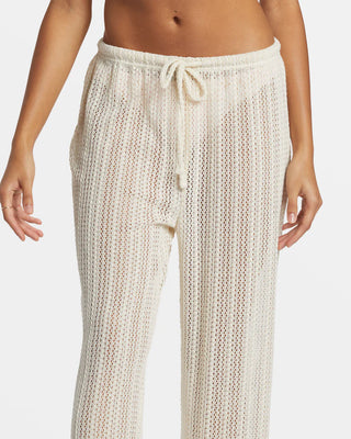 Billabong Beach Pant Cover Up in Salt Crystal with relaxed fit and drawcord waist.