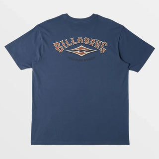 Billabong A/Div Arch Tee - Slate Blue, organic cotton.