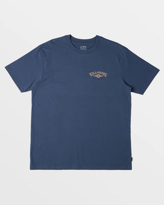 Billabong A/Div Arch Tee - Slate Blue, organic cotton.