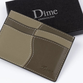 Sage leather cardholder, 100% leather, elegant and minimalistic design.