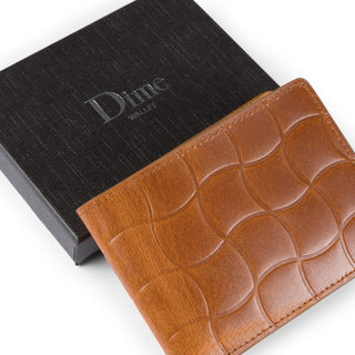 Dime MTL Classic Quilted Wallet in Butterscotch, 100% leather.