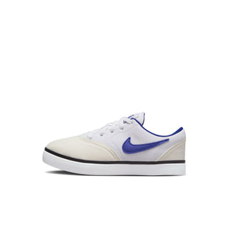 Nike SB Check Canvas Little Kids' Skate Shoes with canvas upper and rubber outsole.