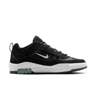 Nike SB Air Max Ishod Shoes in Black/White with Nike Air cushioning, flexible cupsole, and herringbone outsole grip.