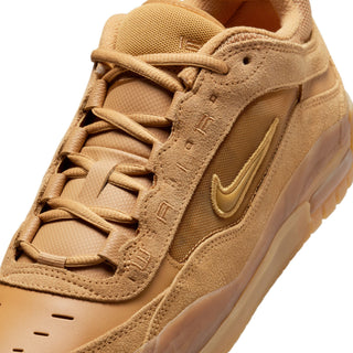 Nike SB Air Max Ishod skate shoes with Max Air and herringbone outsole in Flax/Safety Orange/Wheat.