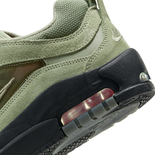 Nike SB Air Max Ishod in Oil Green with exposed Nike Air and flexible cupsole.