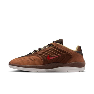 Nike SB Vertebrae Shoes in Cacao Wow/Dragon Red with retro styling.