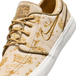 Nike SB Zoom Janoski OG+ Premium Skate Shoes in Sesame/Bronzine/Sail/Flat Gold.