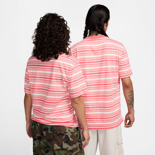 Nike SB Republique Max90 Skate Tee with striped design in Guava Ice