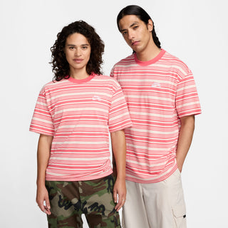 Nike SB Republique Max90 Skate Tee with striped design in Guava Ice