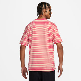 Nike SB Republique Max90 Skate Tee with striped design in Guava Ice