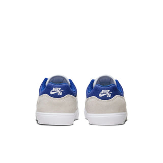 Nike SB Malor Shoes in White/Deep Royal Blue-Platinum Tint for skaters.