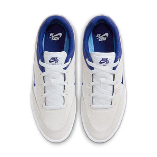 Nike SB Malor Shoes in White/Deep Royal Blue-Platinum Tint for skaters.