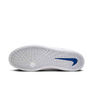 Nike SB Malor Shoes in White/Deep Royal Blue-Platinum Tint for skaters.