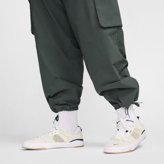 Nike SB Kearny Cargo Skate Pants in Vintage Green with six pockets and webbing belt.