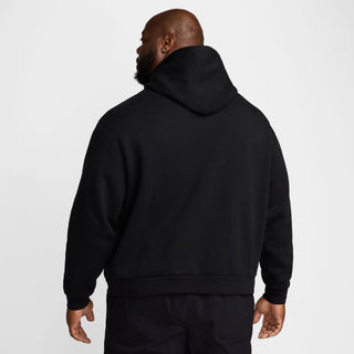 Nike SB black fleece pullover hoodie with embroidered logo and roomy fit.

