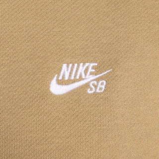 Nike SB Fleece Pullover Skate Hoodie in Parachute Beige, brushed fleece, roomy fit, embroidered logo.