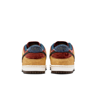 Nike SB Dunk Low Pro "City of Cinema" skate shoe with vintage leather.