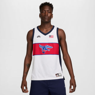 Nike SB Team USA Dri-FIT ADV Sleeveless Skate Jersey with jazz-playing eagle patch.