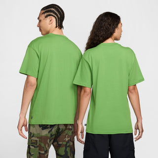 Nike SB Republique Max90 Skate Tee in Chlorophyll with dropped shoulders.