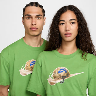 Nike SB Republique Max90 Skate Tee in Chlorophyll with dropped shoulders.