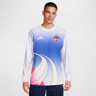 Nike SB Team USA Long Sleeve Skate Tee with jazz-playing eagle patch.