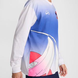 Nike SB Team USA Long Sleeve Skate Tee with jazz-playing eagle patch.