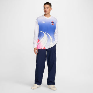 Nike SB Team USA Long Sleeve Skate Tee with jazz-playing eagle patch.