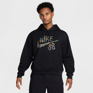 Nike SB Fleece Pullover Skate Hoodie, Sequoia, brushed fleece, roomy fit, embroidered logo.