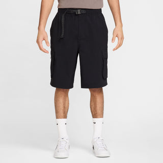 Nike SB Dri-FIT Kearny Cargo Skate Shorts in Black with sweat-wicking fabric and secure pockets.