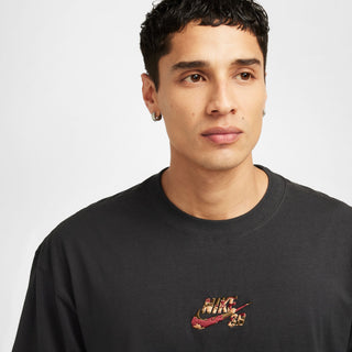 Nike Sportswear Men's Max90 T-Shirt in Off Noir/Medium Olive, midweight cotton with relaxed fit and dropped shoulders.