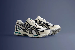 ASICS GEL-NYC 2055 sneaker in Pale Oak/Truffle Grey with GEL® technology and retro design.