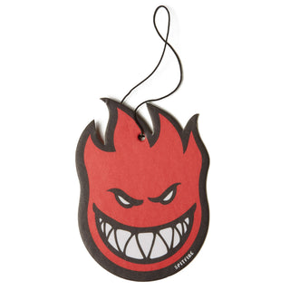 Spitfire Bighead Air Freshener in Red with classic logo and elastic string.