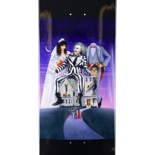 Welcome x Beetlejuice Showtime Popsicle deck, 9.0" x 31.85", purple dip, officially licensed Beetlejuice collaboration.