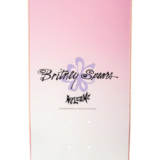 Welcome Skateboards x Britney Spears Believe 8.25" deck, pearlescent treatment, 8.25 x 31.98.