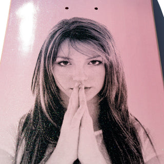 Welcome Skateboards x Britney Spears Believe 8.25" deck, pearlescent treatment, 8.25 x 31.98.