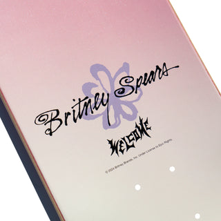 Welcome Skateboards x Britney Spears Believe 8.25" deck, pearlescent treatment, 8.25 x 31.98.