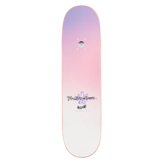 Welcome Skateboards x Britney Spears Believe 8.25" deck, pearlescent treatment, 8.25 x 31.98.